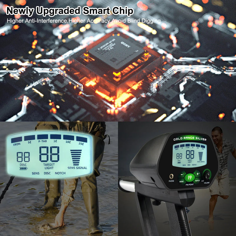 High Accuracy MD-4090 Professional Underground Metal Detector with LCD Display and Memory Function