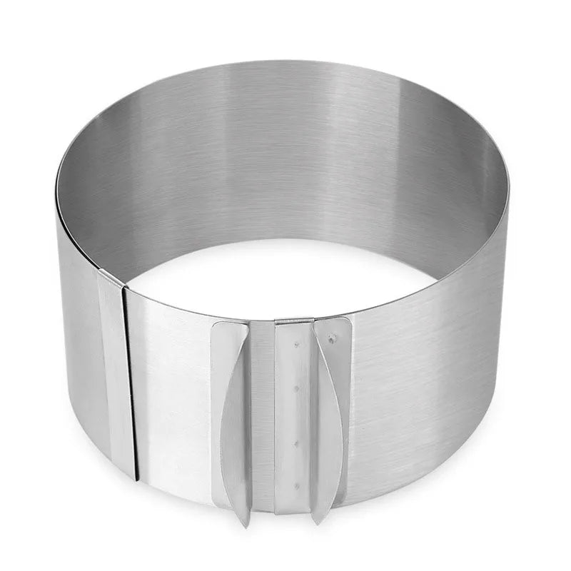 Adjustable Stainless Steel Cake Ring Mold - Round, Retractable