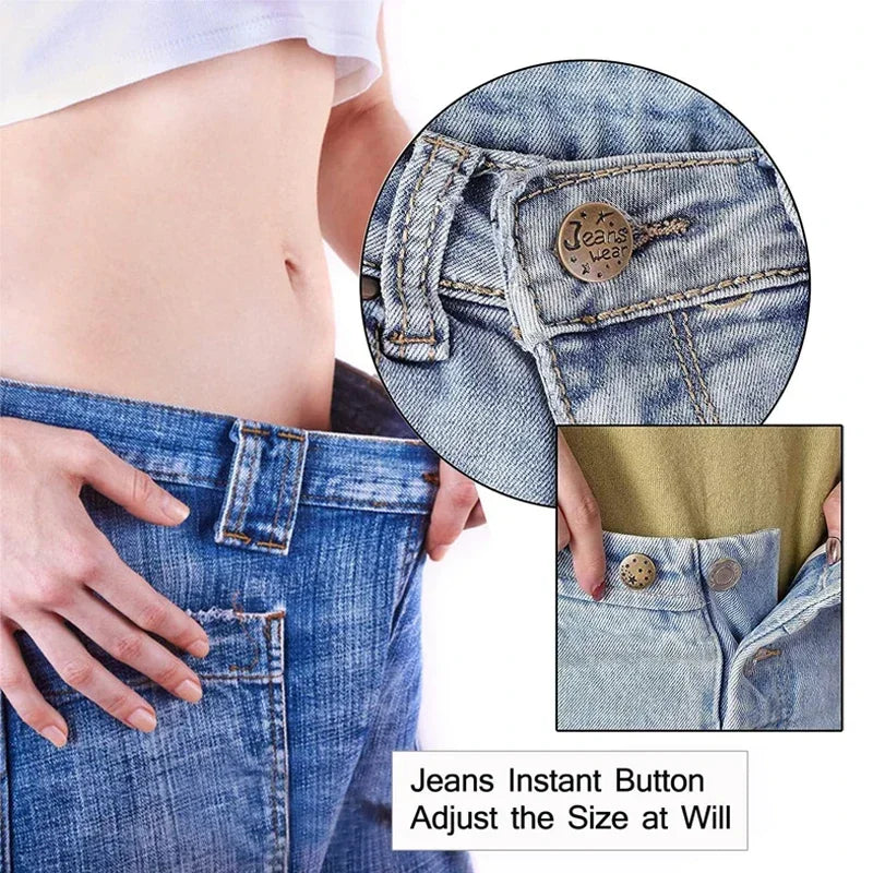 Metal Jeans Buttons 17mm - Seamless Replacement