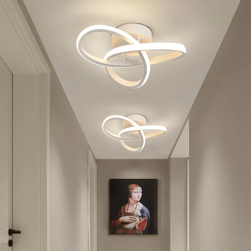 Modern LED Chandelier Ceiling Lamp - Three Colors, Surface Installation, AC 220V