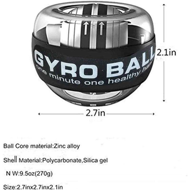 Self-Starting Wrist Gyro Ball - Powerball Wrist Strengthening Device for Forearm and Finger Muscle Exercise