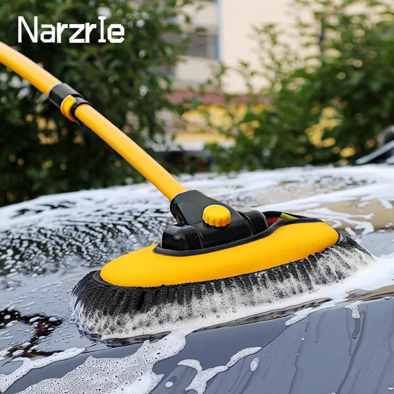 Telescopic car wash mop cleaning brush with long handle