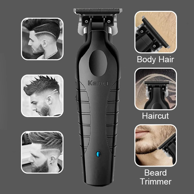 Black Hair Clippers for Men - Cordless Professional Barber Clippers, USB Rechargeable, Wireless