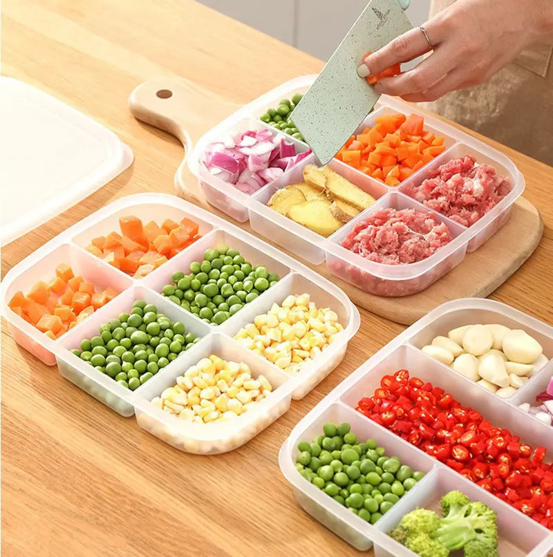 Multifunctional Kitchen Food Storage Box - Plastic Organizer for Refrigerator, Fruits, and Vegetables