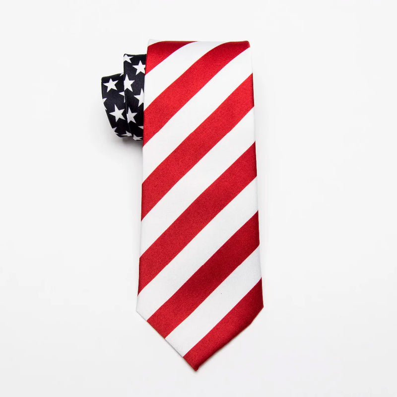 American Flag Print Necktie