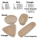 UPORS Oval Rattan Bread Proofing Basket - Natural Wicker Dough Fermentation Sourdough Banneton