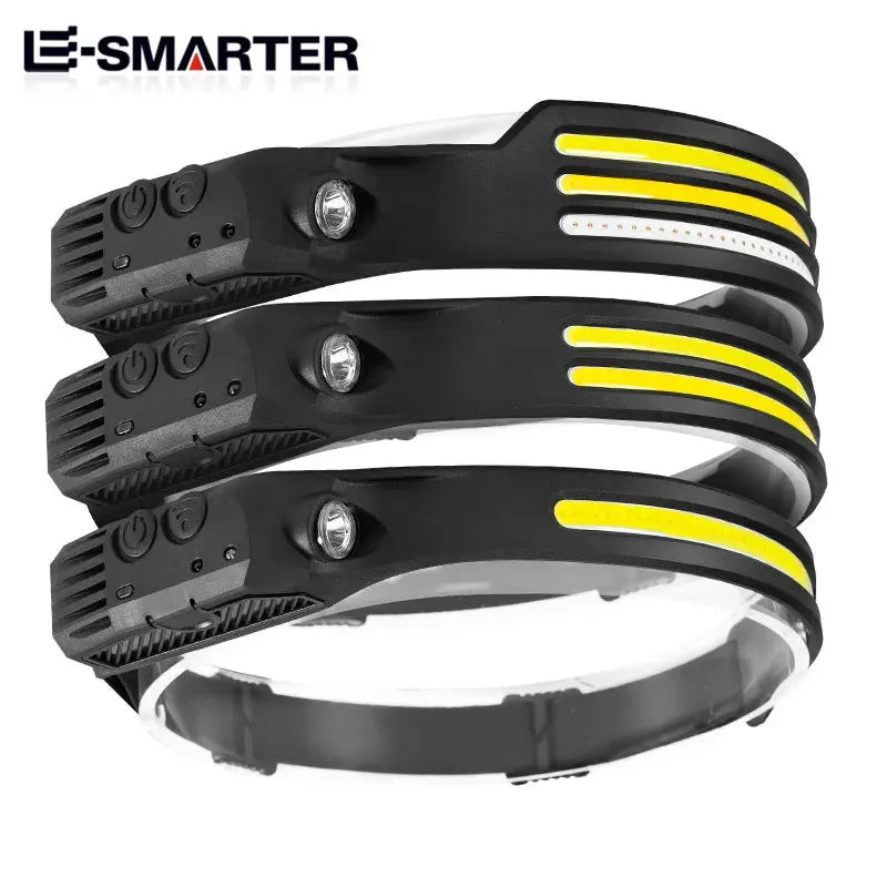 USB Rechargeable Induction Headlamp with COB LED