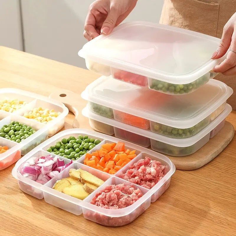 Multifunctional Kitchen Food Storage Box - Plastic Organizer for Refrigerator, Fruits, and Vegetables