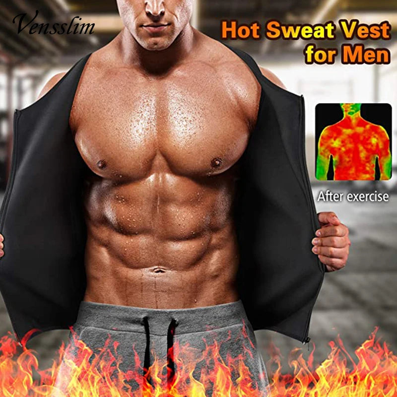 Men's Waist Trainer - Double Vest for Sweat and Abdomen Slimming