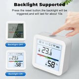 Tuya WiFi Temperature and Humidity Sensor - Smart Life Backlight Hygrometer Thermometer, Supports Alexa and Google Home Assistant