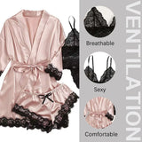 Woman Sleepwear Pajamas Ser With Robe Sexy