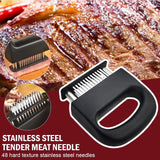 Retractable Stainless Steel Meat Tenderizer - 48 Blades Kitchen Steak Pounder
