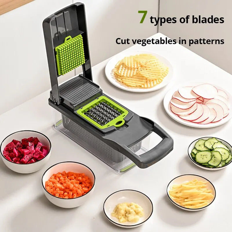 Vegetable Cutter - Shredder with Basket