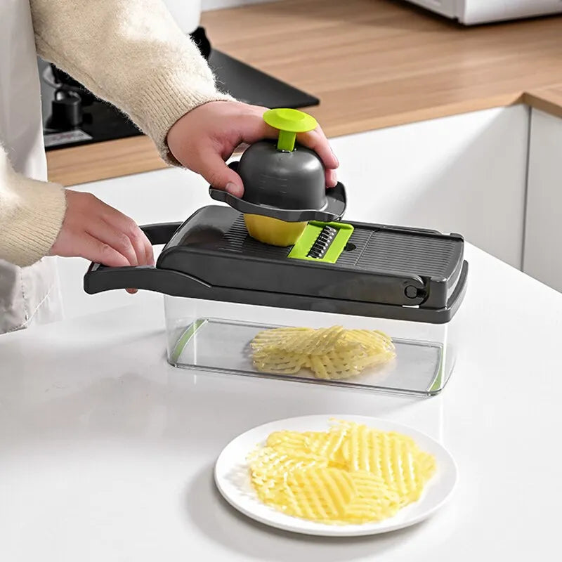 Vegetable Cutter - Shredder with Basket