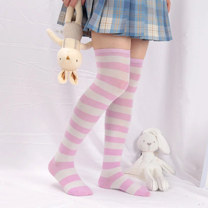 Japanese Striped Over-the-Knee Socks