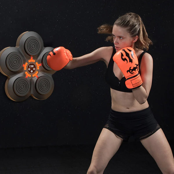 Smart Boxing Machine with LED Lights & Bluetooth Trainer – Interactive Home Boxing Equipment