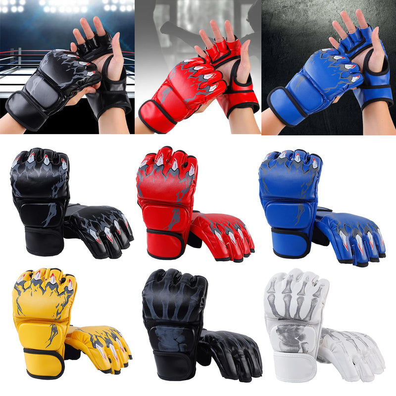 Kickboxing MMA Gloves - PU Karate Muay Thai Training Equipment for Adults and Kids