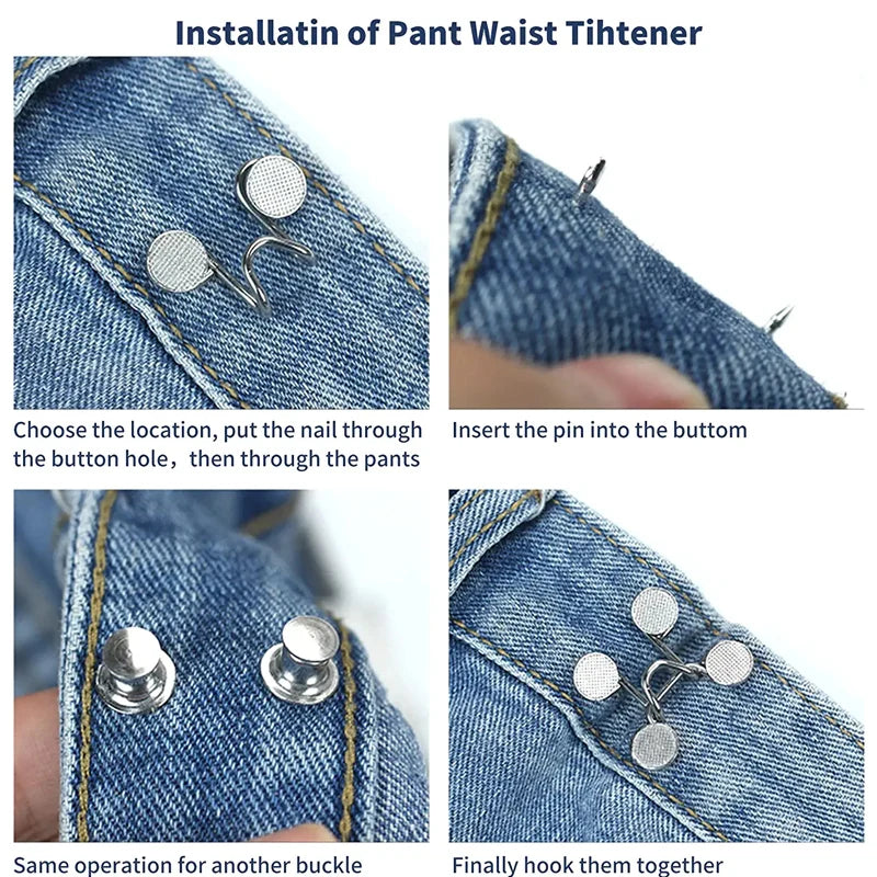 Adjustable Jeans Button for Waist - Clothing Clip