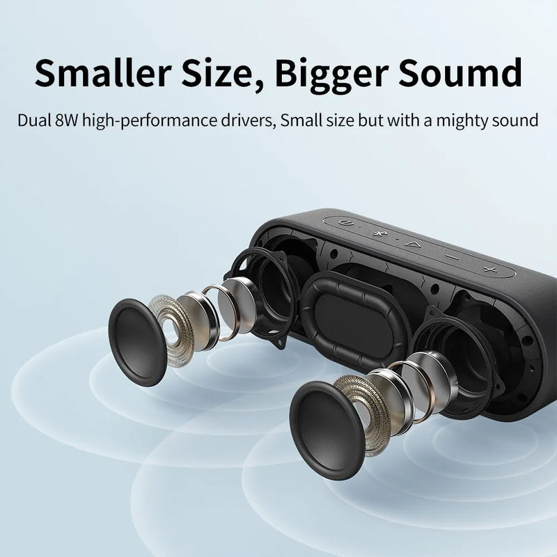 Tribit XSound Go Portable Bluetooth Speaker - IPX7 Waterproof, Better Bass, 24-Hour Playtime, Type-C & AUX