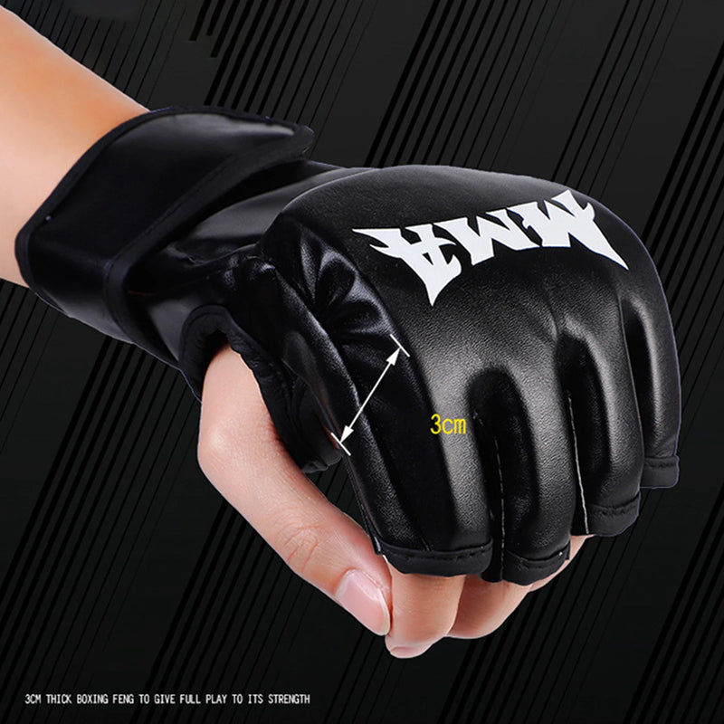 Kickboxing MMA Gloves - PU Karate Muay Thai Training Equipment for Adults and Kids