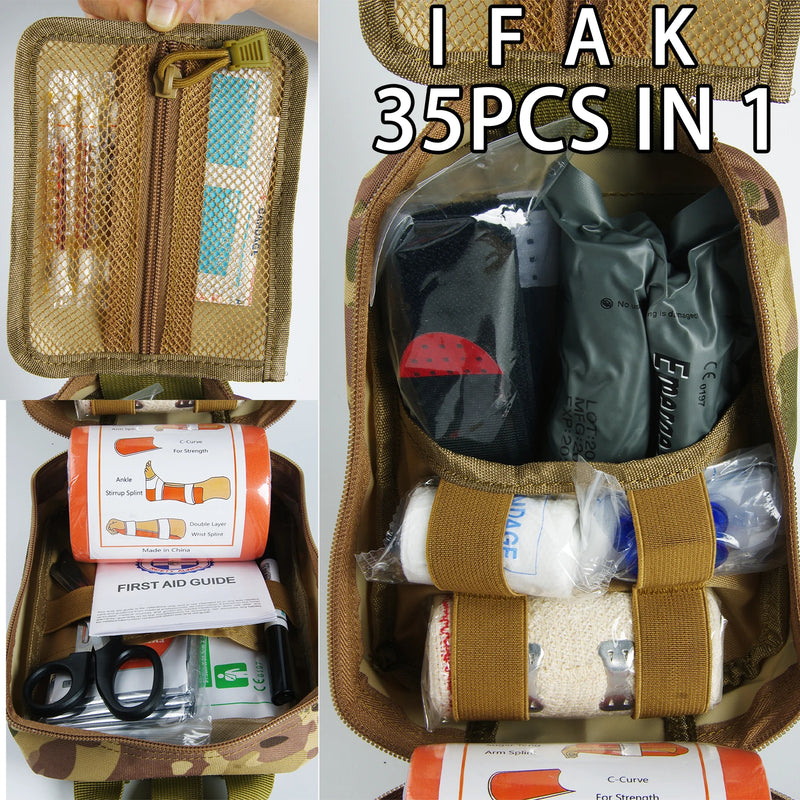 Tactical IFAK Pouch with 18 EMT Items