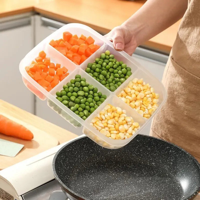 Multifunctional Kitchen Food Storage Box - Plastic Organizer for Refrigerator, Fruits, and Vegetables