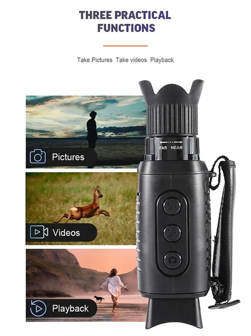 Rechargeable 1080p HD Infrared Night Vision Telescope Camera for Outdoor Hunting