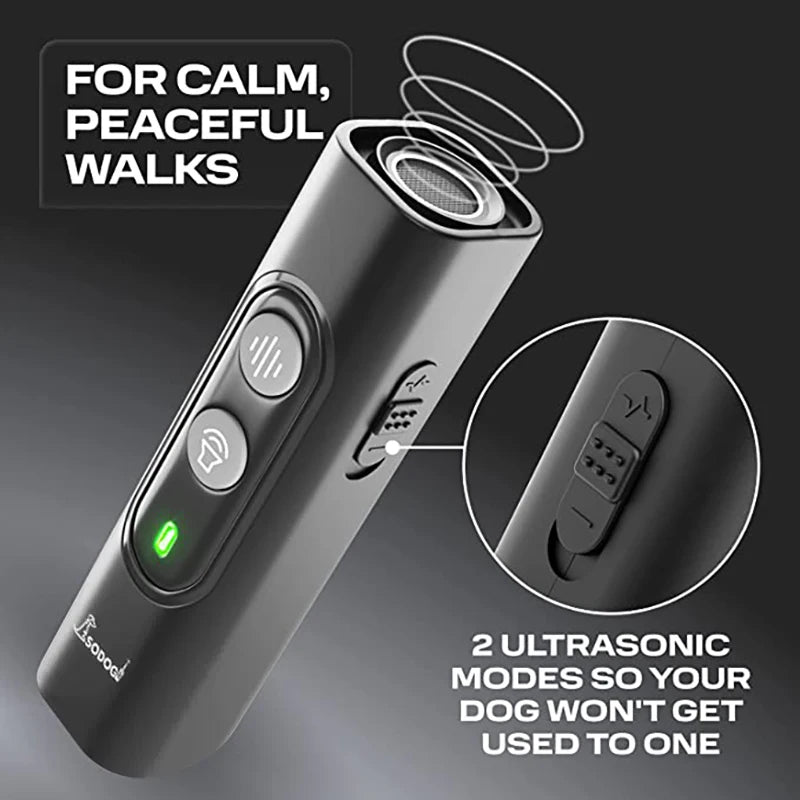 Ultrasonic Dog Repeller Training Device USB Rechargeable