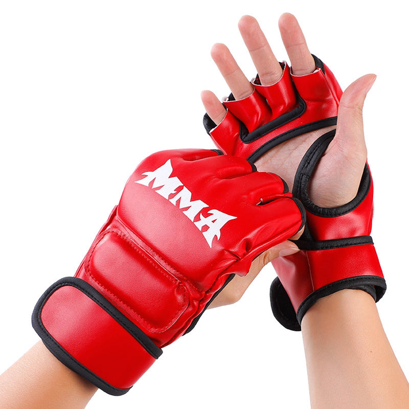 Kickboxing MMA Gloves - PU Karate Muay Thai Training Equipment for Adults and Kids