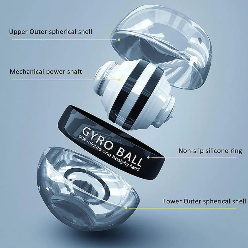 Self-Starting Wrist Gyro Ball - Powerball Wrist Strengthening Device for Forearm and Finger Muscle Exercise