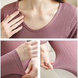Warm Thermal Underwear Set for Women - Long Johns, Shaping Clothes, Middle Collar