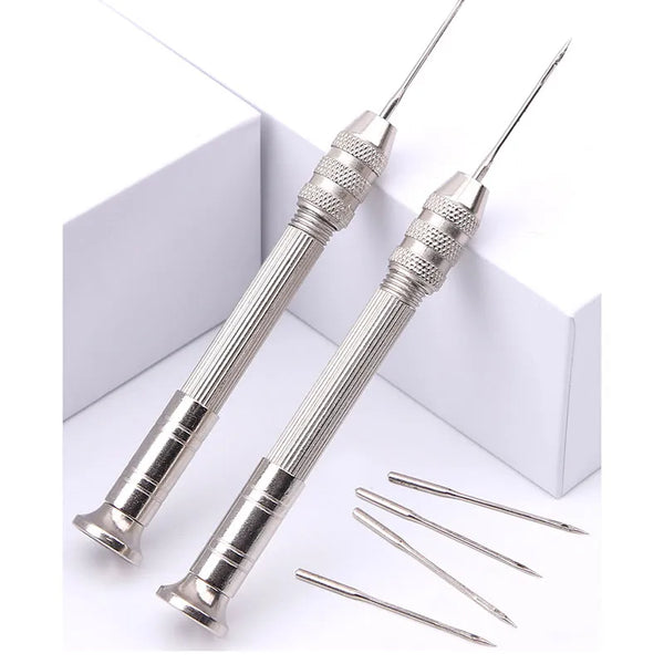 Multifunctional Leather Sewing Awl Set - Replaceable Stitching Needles, Shoes Repair Tool Kit for DIY Leathercraft
