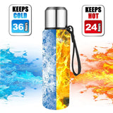 Large Capacity Stainless Steel Thermos - Portable Vacuum Flask with Rope