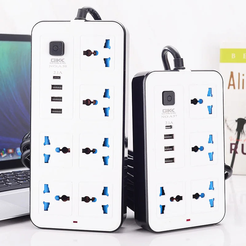 Universal Power Strip with USB Ports