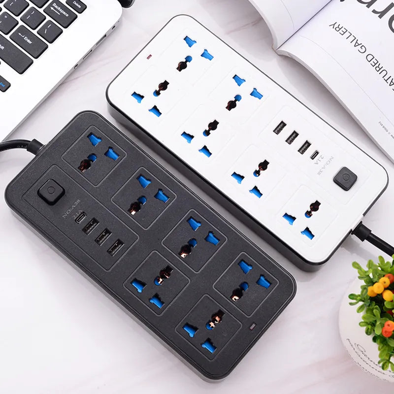 Universal Power Strip with USB Ports