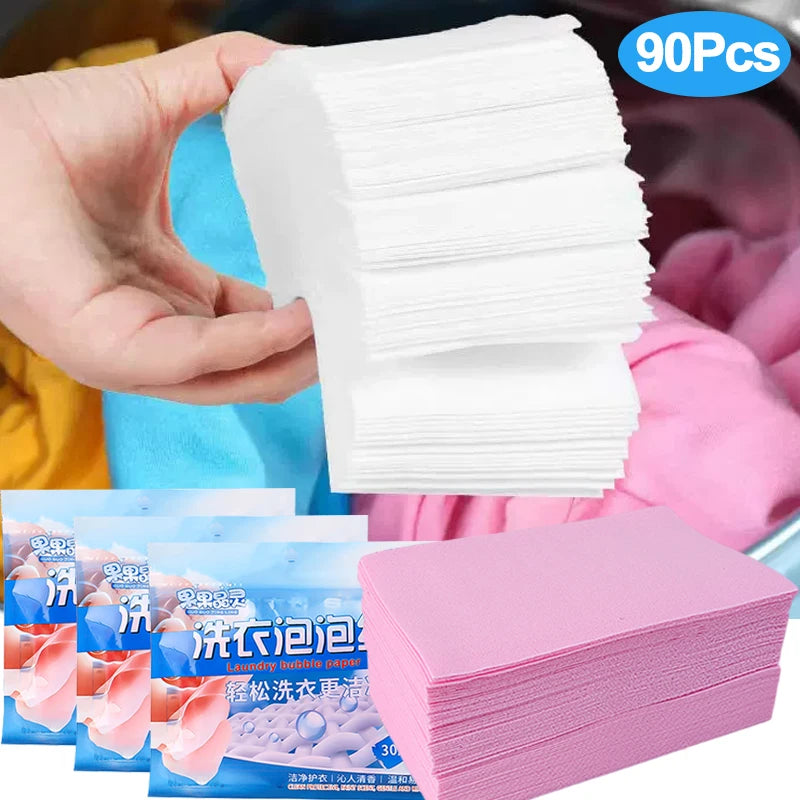 Strong Laundry Cleaning Sheets for Washing Clothes