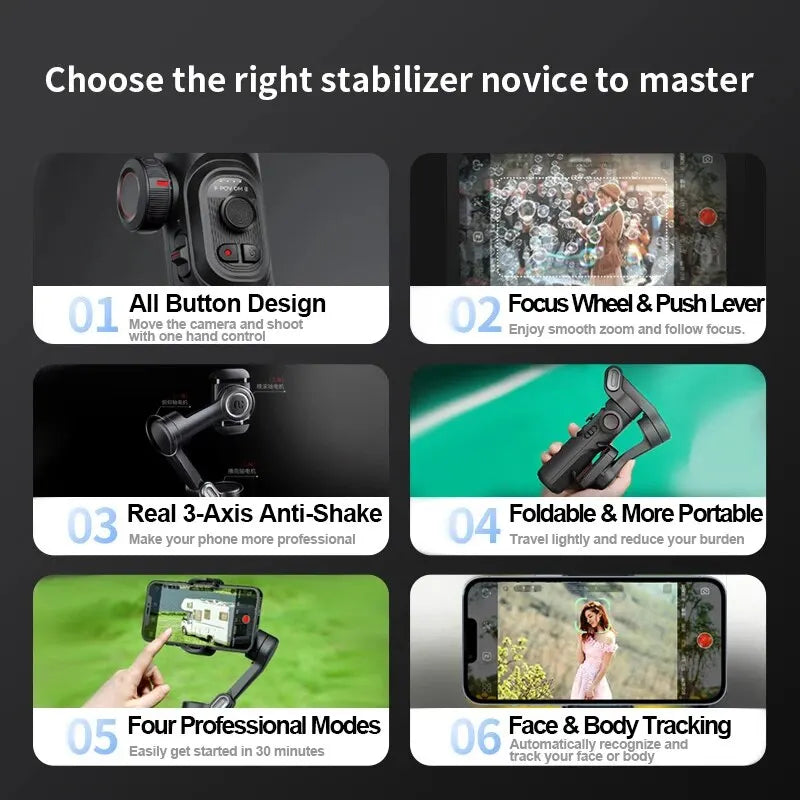 Axis Handheld Gimbal Stabilizer for Smartphone