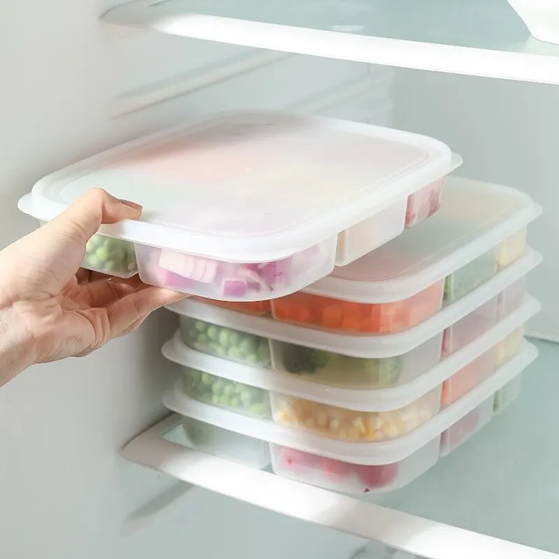 Multifunctional Kitchen Food Storage Box - Plastic Organizer for Refrigerator, Fruits, and Vegetables