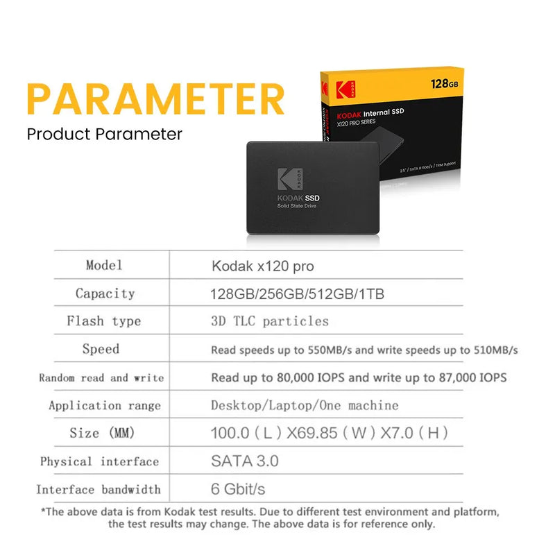 Kodak X120 PRO SSD - Internal 2.5" SATA Hard Drive