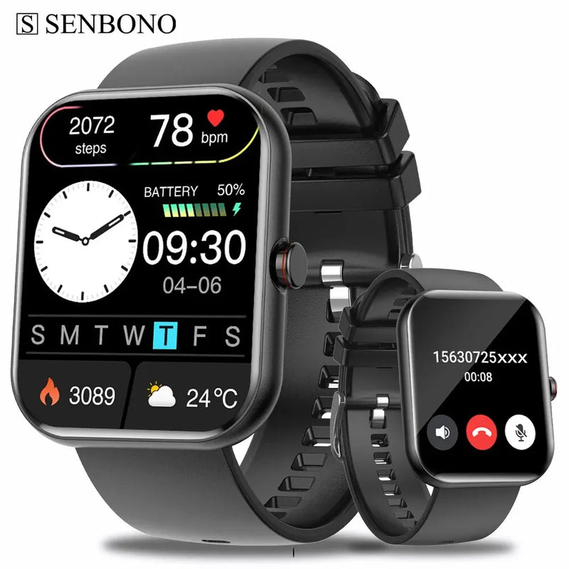 Smart Watch - Voice Calling, Health Monitoring, Blood Oxygen, Heart Rate, iOS & Android