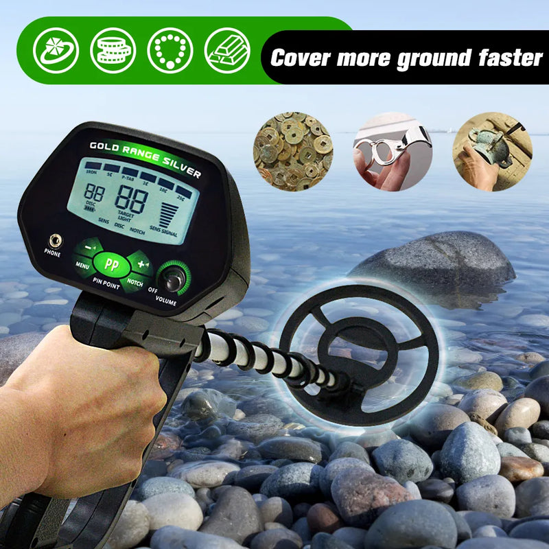 High Accuracy MD-4090 Professional Underground Metal Detector with LCD Display and Memory Function