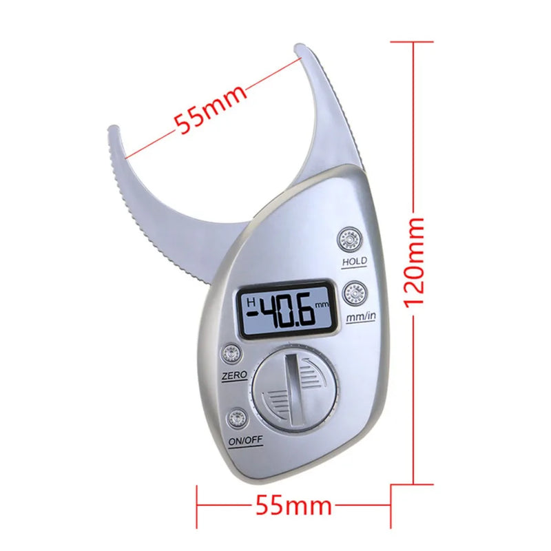 Body fat calipers for measuring electronic fat percentage.