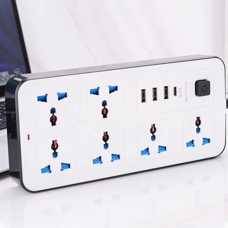 Universal Power Strip with USB Ports