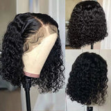 Hair 180% Density Pre-Plucked Side Part Short Bob Wig for Black Women