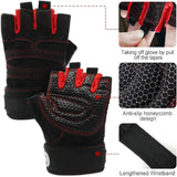 Half Finger Workout Gloves with Wrist Wrap