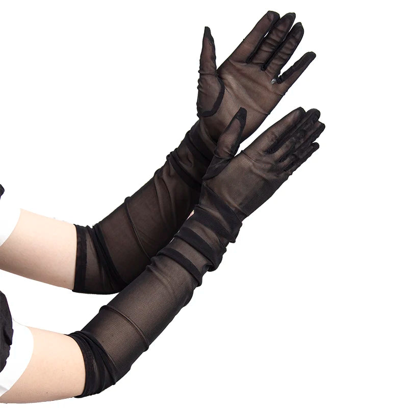 Sheer Lace Long Gloves