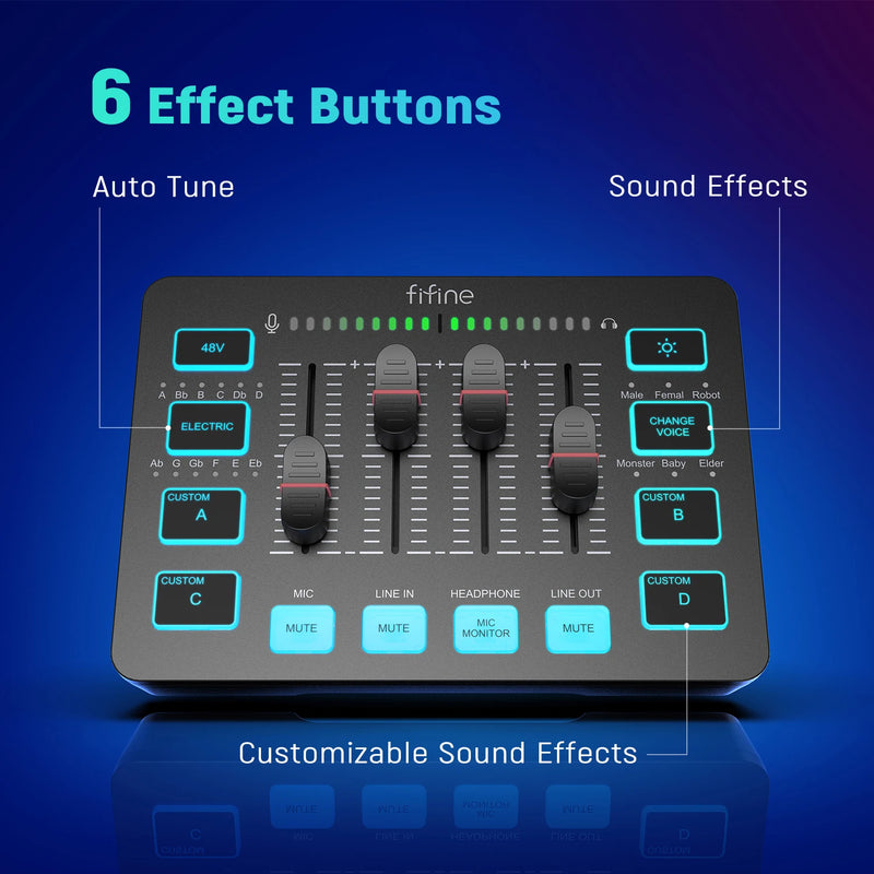 FIFINE Gaming Audio Mixer - Streaming&nbsp