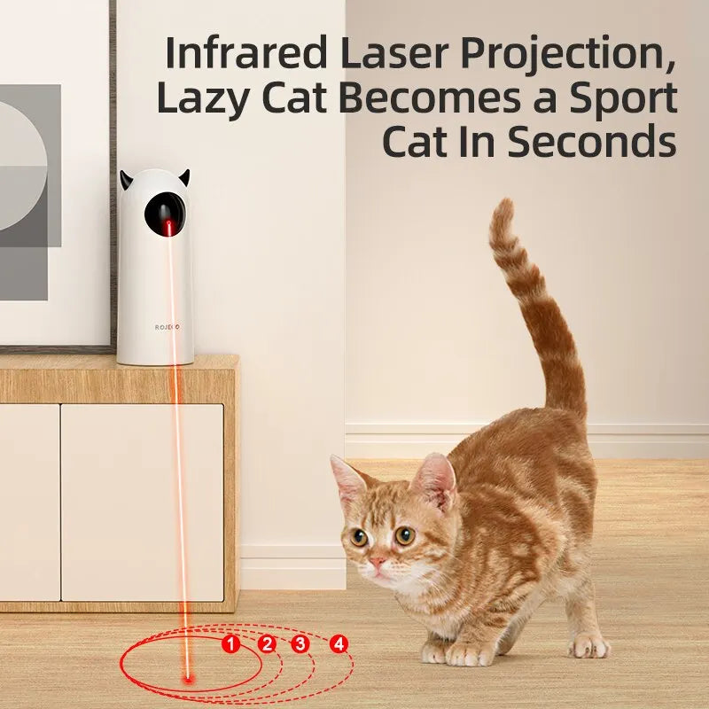 Automatic Cat Toy - Interactive LED Laser Teaser, Handheld Electronic Pet Toy for Cats and Dogs