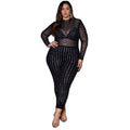 High Elasticity Mesh Transparent Tight Jumpsuit