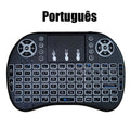 2.4G Air Mouse with Touchpad Keyboard i8 Arabic French Spanish Russian Backlit Mini Wireless Keyboard for PC Android TV Box - SANTARELLA